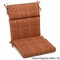 22-inch by 45-inch Spun Polyester Outdoor Squared Seat/Back Chair Cushion - Vanya Paprika